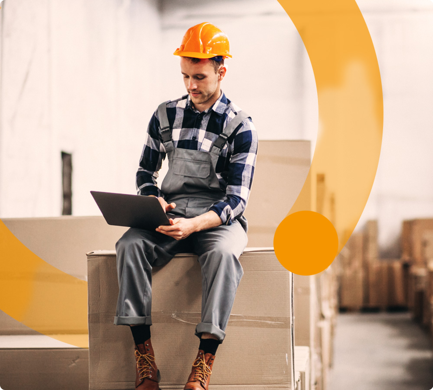 Person working at a warehouse